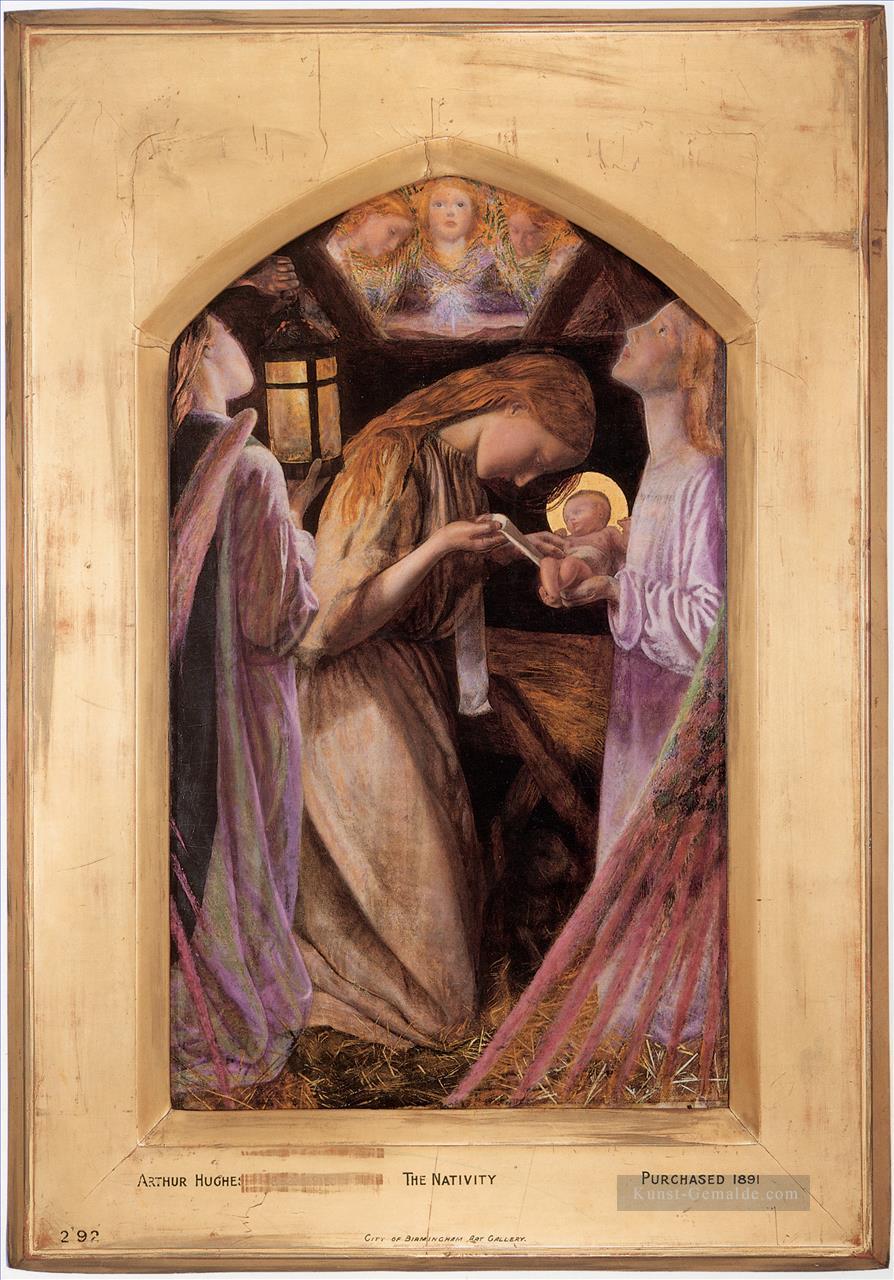 Die Geburt Christi Präraffaeliten Arthur Hughes Ölgemälde